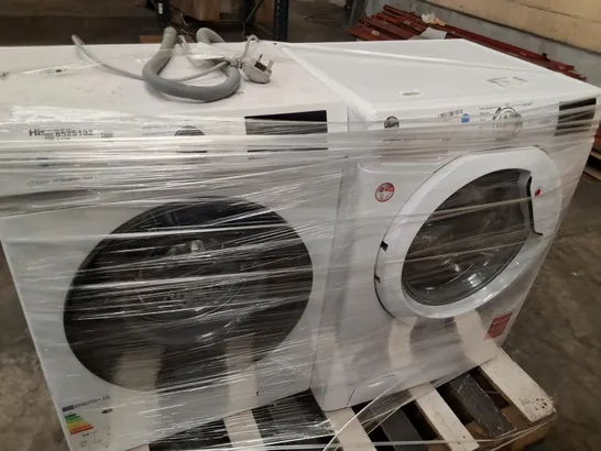 HOOVER H WASH 300 9KG WASHING MACHINE WHITE AND HISENSE FREESTANDING 6KG WASHING MACHINE WHITE - UNPROCESSED RAW RETURNS