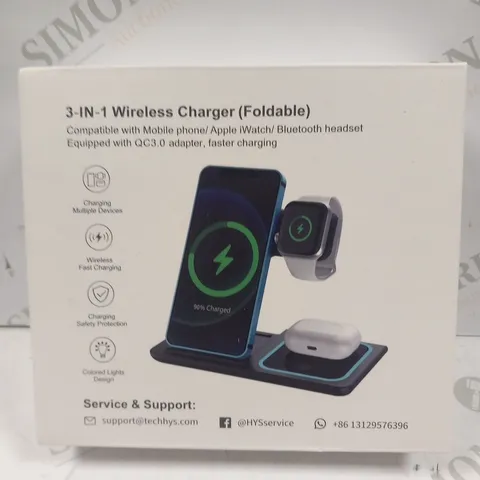 BOXED 3 IN 1 WIRELESS CHARGER(FOLDABLE)