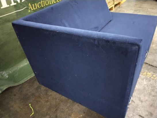 NAVY BLUE FABRIC CHAISE FRAME SECTION 