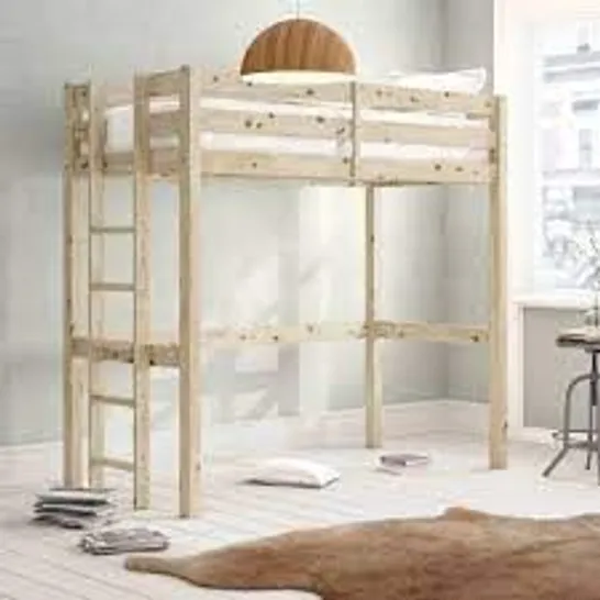 WOOD HIGH SLEEPER SINGLE BED FRAME 