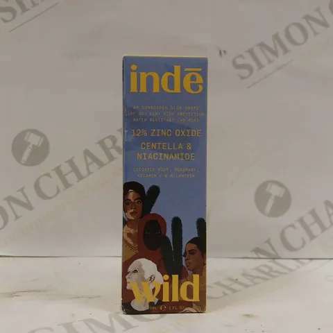 INDE WILD 12% ZINC OXIDE CENTELLA & NIACINAMIDE AM SUNSCREEN GLOW DROPS 30ML 