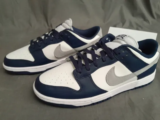 NIKE DUNK LOW SUMMIT TRAINERS IN WHITE MIDNIGHT/NAVY - UK 10