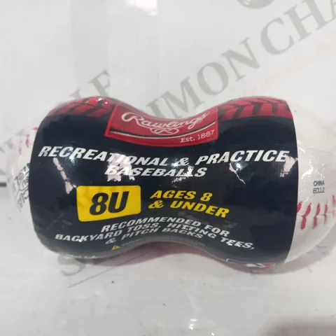 RAWLINGS SET OF 2 RECREATIONAL & PRACTICE BASEBALLS