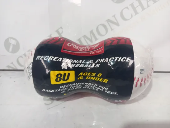 RAWLINGS SET OF 2 RECREATIONAL & PRACTICE BASEBALLS