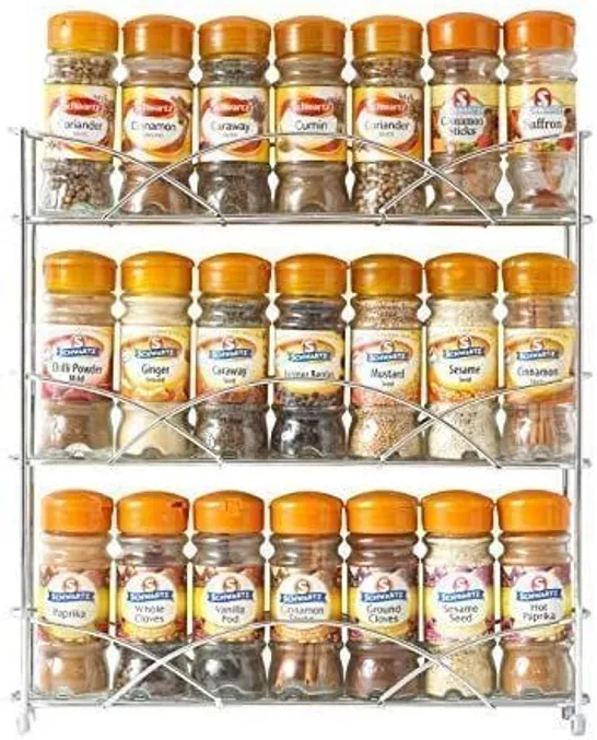 BOXED NEO FREESTANDING 3-TIER TABLE TOP SPICE RACK (1 BOX)