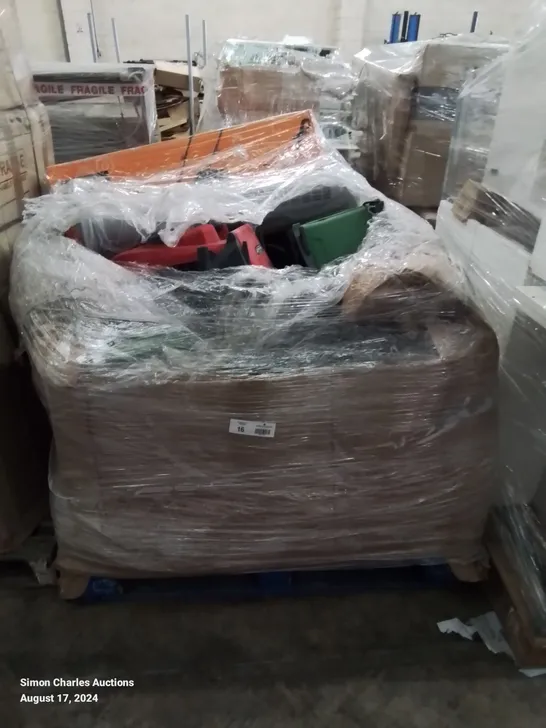 PALLET CONTAINING VARIOUS MIXED LAWNMOWERS 