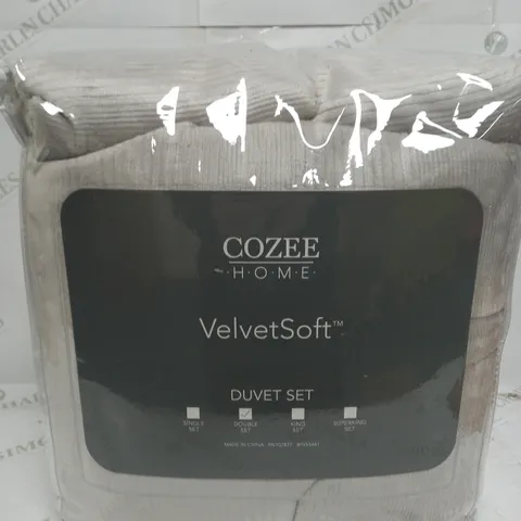 COZZEE HOME VELVET SOFT 2 PACK DOUBLE SET FITTED SHEET 