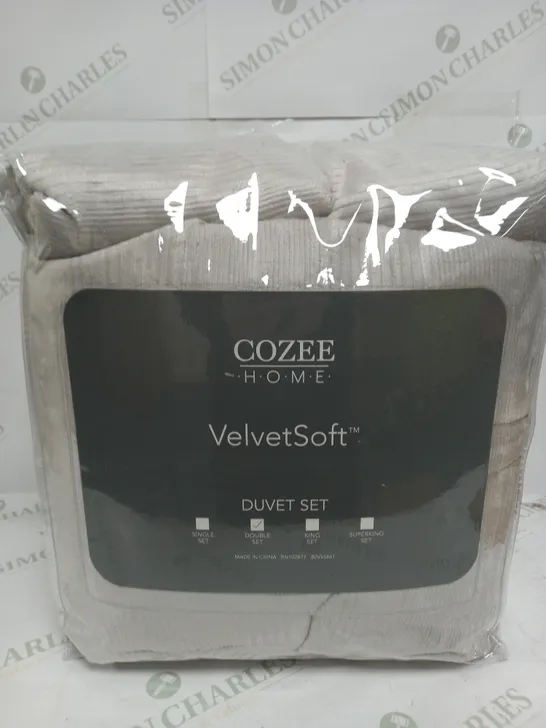 COZZEE HOME VELVET SOFT 2 PACK DOUBLE SET FITTED SHEET 