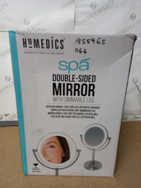 BOXED HOMEDICS DOUBLE SIDED MIRROR