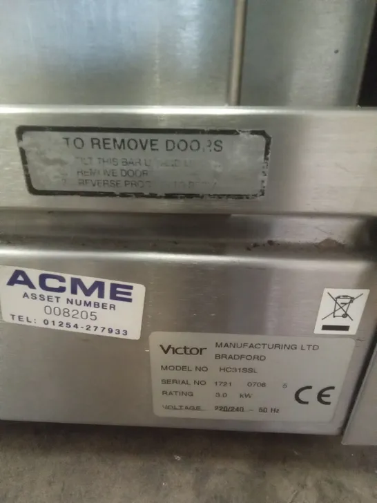 VICTOR HC30SSL COMMERCIAL HOT CUPBOARD 