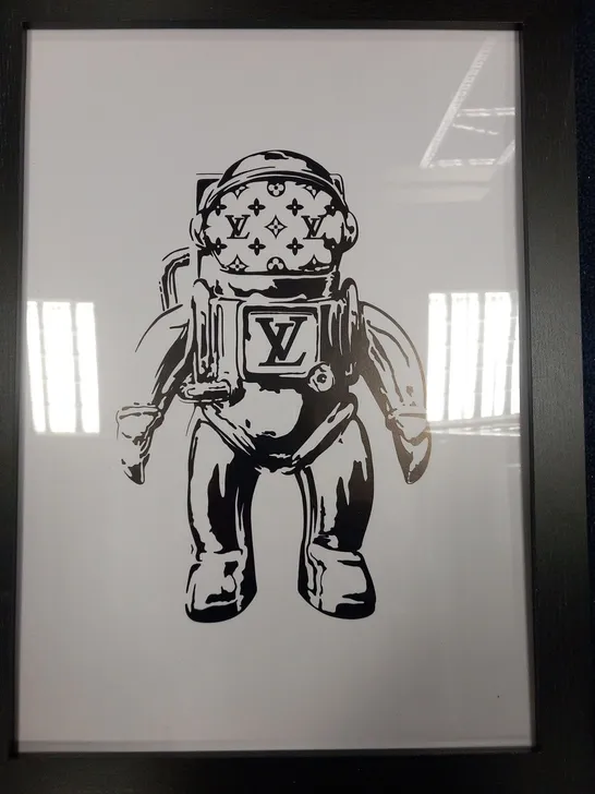 3 FRAMED THEFT ART ASTRO PRINTS TO INCLUDE; LV, GG AND FF