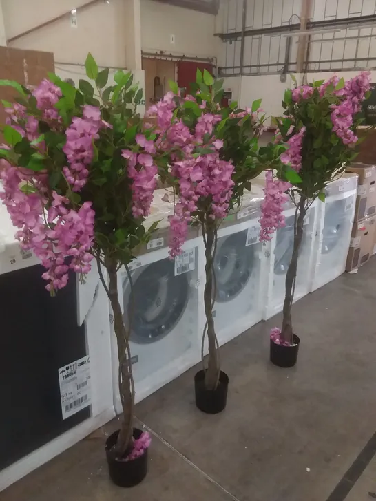 THREE BOXED LARGE ARTIFICIAL WISTERIA TREES 120cm