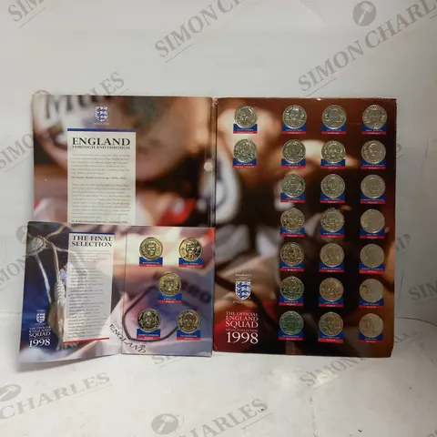 THE ENGLAND FOOTBALL SQUAD 1998 COIN COLLECTION