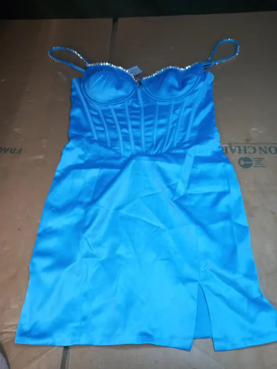 CORSET STYLED DRESS WITH STRAPS SIZE 10