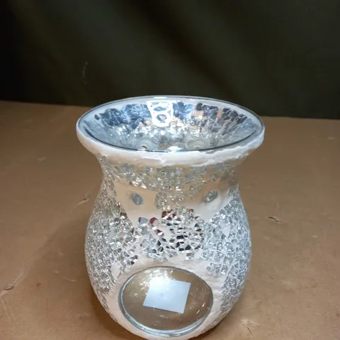 SILVER FLARED CRACKLE OIL BURNER