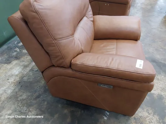 QUALITY BRITISH DESIGNER G PLAN WASHINGTON POWER RECLINING EASY CHAIR DALLAS TAN LEATHER 