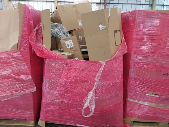 PALLET OF ASSORTED CONSUMER GOODS AND FURNITURE PRODUCTS TO INCLUDE; 30M WATER HOSE, PREMIUM AIR BED, PRESSURE WASHER, LIGHTED LED ARTIFICIAL BIRCH TREE, KID'S SUITCASE ECT.