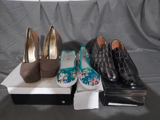 APPROXIMATELY 10 BOXED PAIR OF ASSORTED SHOES IN VARIOUS STYLES AND SIZES  