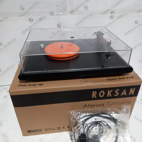 BOXED ROKSAN ATTESSA BLACK TURNTABLE 