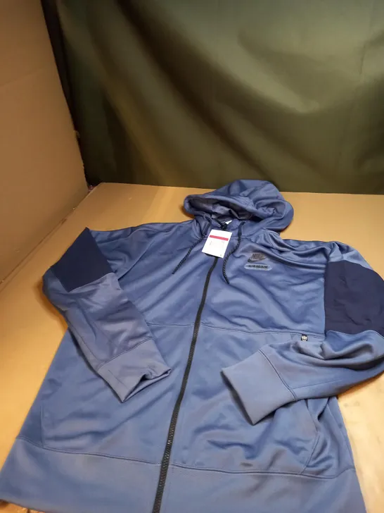 NIKE AIR MAX NAVY BLUE TECH FLEECE HOODIE SIZE L 