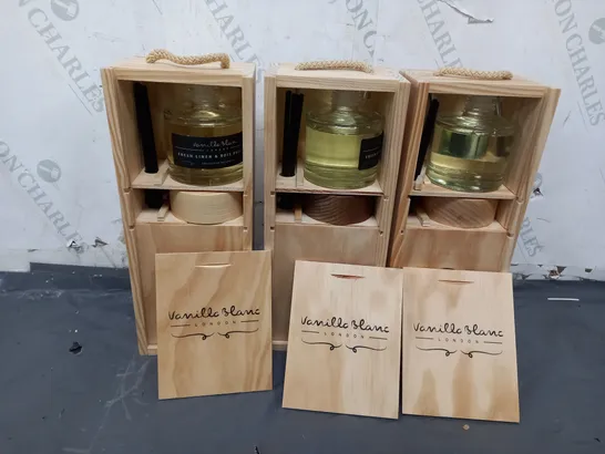 3 VANILLA BLANC LONDON FRESH LINEN & BOIS PRECIEUX DIFFUSER SETS   