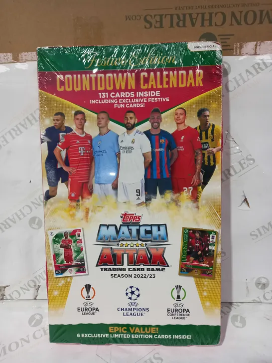 TOPPS MATCH ATTAX TRADING CARD GAME FESTIVE EDITION COUNTDOWN CALENDAR