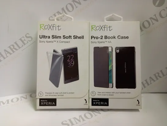 BOX OF APPROX 40 ROXFIT ULTRA SLIM SOFT SHELLS AND PRO-2 BOOK CASE FOR SONY XPERIA 