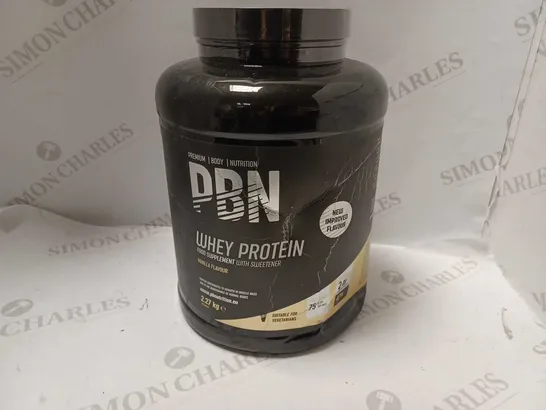 PBN WHEY PROTEIN VANILLA FLAVOUR TUB - 2.27KG