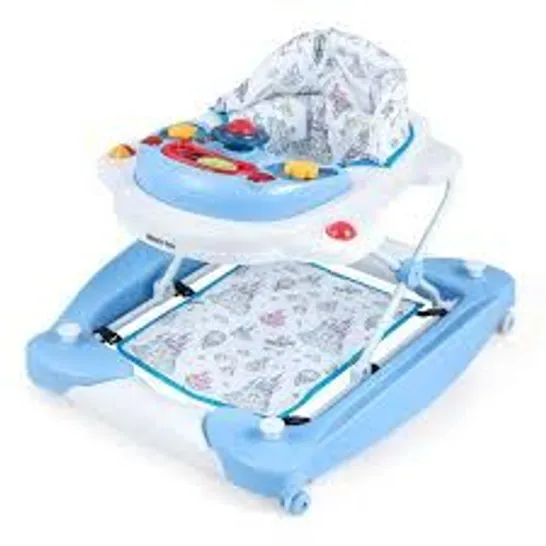 BOXED BC10167BL 6-IN-1 FOLDABLE BABY WALKER WITH ADJUSTABLE HEIGHT, BLUE