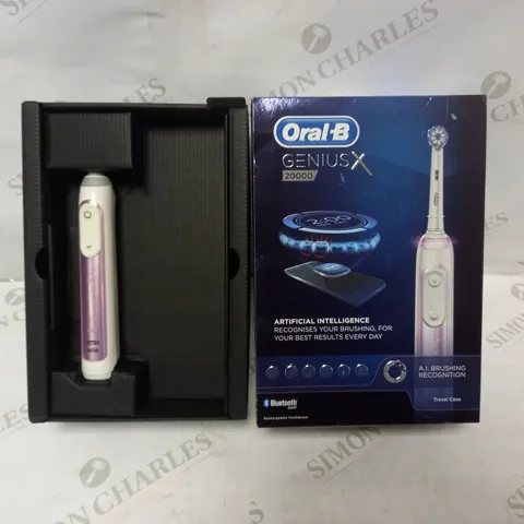 ORAL-B GENIUS X WITH ARTIFICIAL INTELLIGENCE BLUSH PINK ELECTRIC TOOTHBRUSH