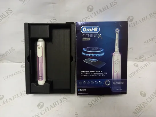 ORAL-B GENIUS X WITH ARTIFICIAL INTELLIGENCE BLUSH PINK ELECTRIC TOOTHBRUSH