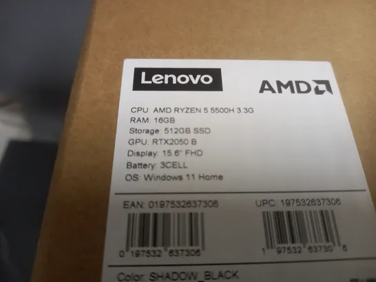 BOXED LENOVO IDEAPAD GAMING RYZEN 5 RTX 2050 16GB RAM 512GB SSD LAPTOP