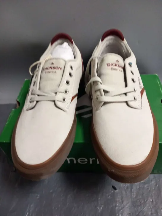 BOXED EMERICA DICKSON WHITE/RED/GUM SIZE 7