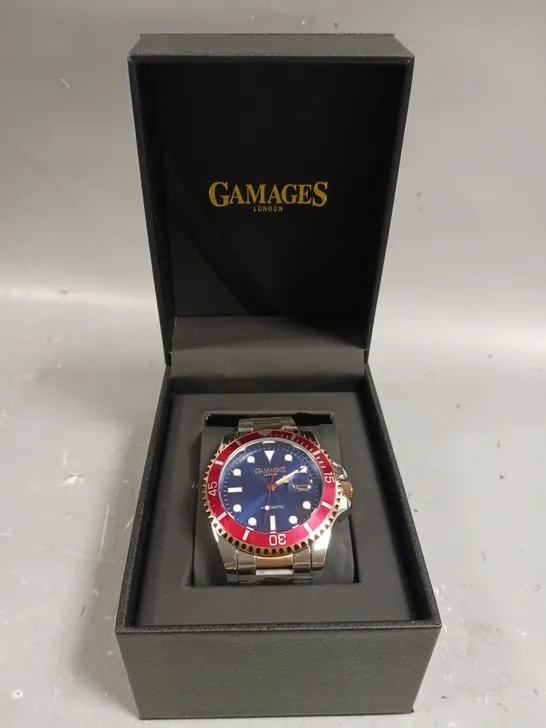 GAMAGES OF LONDON LIMITED EDITION HAND ASSEMBLED SPORTS ELEMENT AUTOMATIC TWO TONE