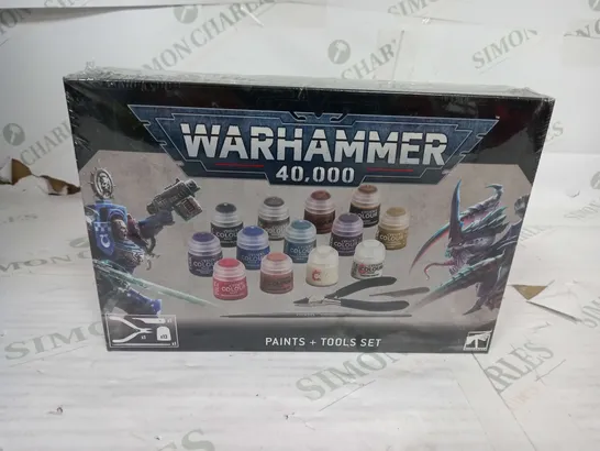 SEALED WARHAMMER 40,000 PAINTS AND TOOLS SET