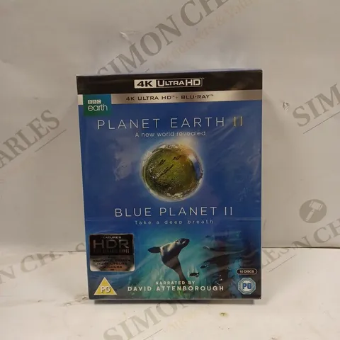 SEALED BBC PLANET EARTH II TAKE A DEEP BREATH NARRATED BY DAVID ATTENBOROUGH 10-DISC BLU-RAY SET 