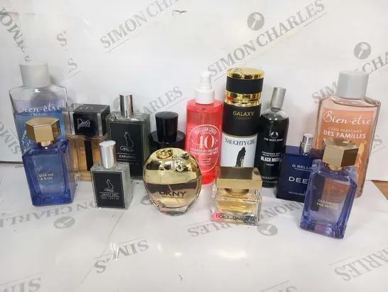 APPROXIMATELY 30 ASSORTED UNBOXED FRAGRANCES TO INCLUDE; DIOR, DKNY, AL QASR AND DOLCE AND GABANA