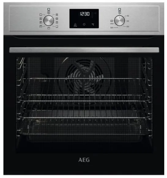 AEG BEX335011M 6000 SURROUNDCOOK BUILT-IN ELECTRIC SINGLE OVEN - STAINLESS STEEL 