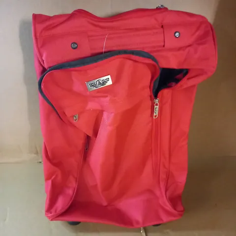 RED FABRIC LUGGAGE CASE