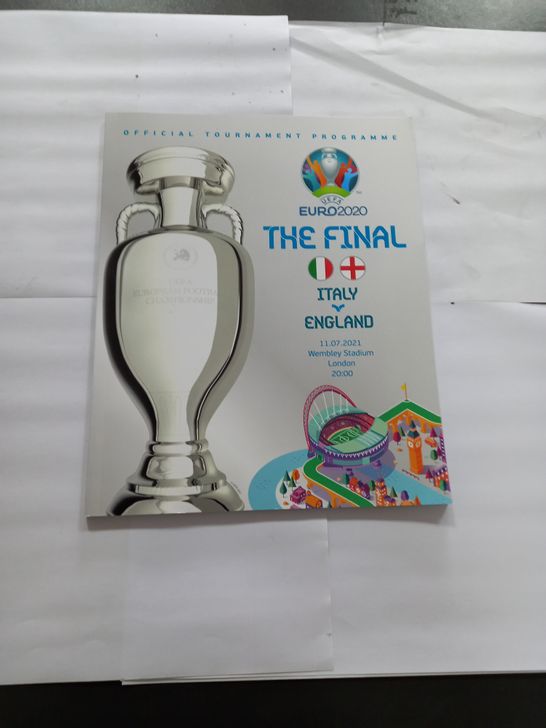 EURO 2020 THE FINAL ITALY V ENGLAND OFFICIAL MATCHDAY PROGRAMME