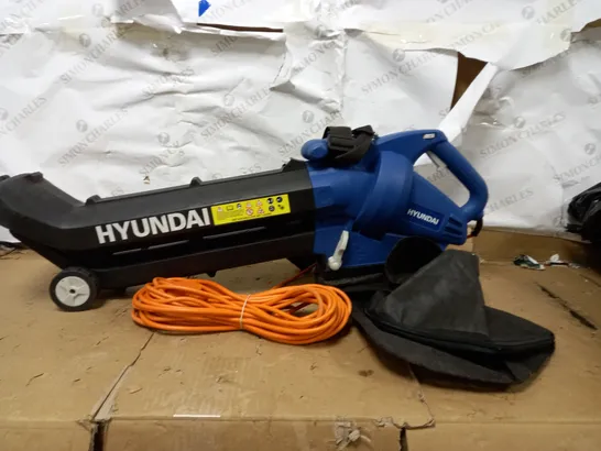 HYUNDAI 3-IN-1 LEAF BLOWER-VACUUM-MULCHER, 15M CABLE 45L BAG