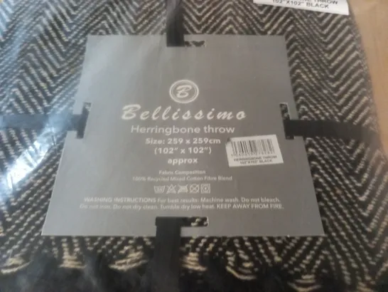 BELLISSIMO HERRINGBONE THROW KING SIZE - 259X259CM