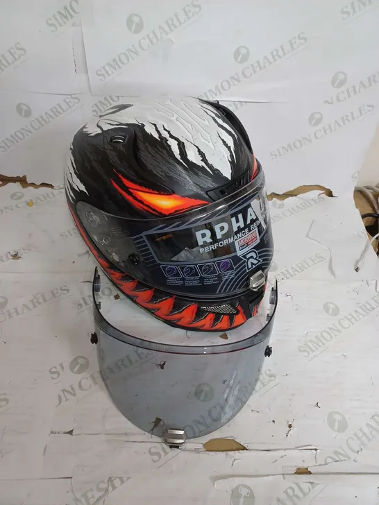 R MOTORRAD RPHA 11 PERFORMANCE HELMET - MARVEL ANTI-VENOM DESIGN   - SIZE LARGE 