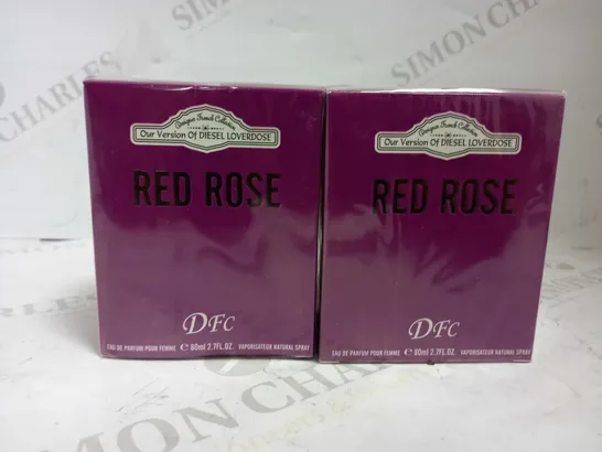 LOT OF 6 DFC RED ROSE 80ML