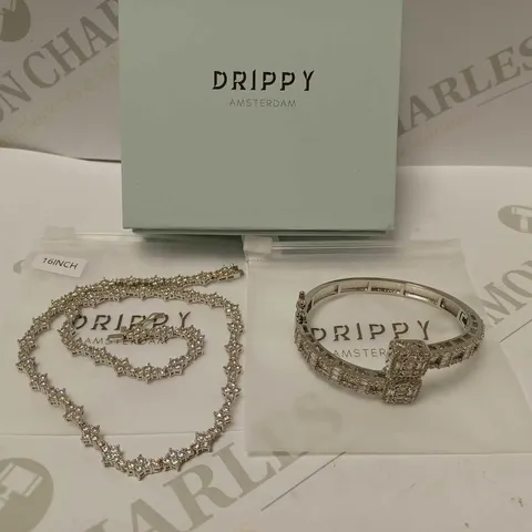 DRIPPY AMSTERDAM 2 PIECE JEWELLERY SET TO INCLUDE 1 BRACELET, 1 NECKLACE 