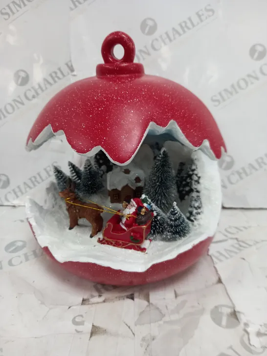 CHRISTMAS DECORATION SANTA RED BAUBLE 