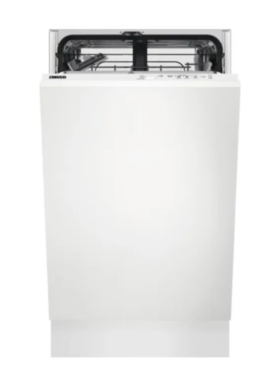 ZANUSSI FULLY INTEGRATED SLIMLINE DISHWASHER - WHITE CONTROL PANEL WITH SLIDING DOOR FIXING KIT - F RATED  Model ZSLN1211 RRP £425