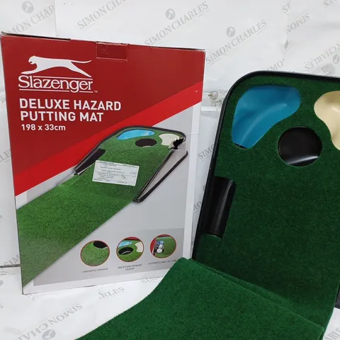 BOXED SLAZENGER DELUXE HAZARD PUTTING MAT- 198X33CM