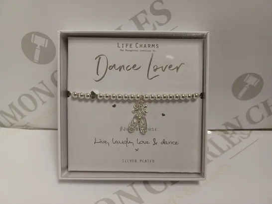 LIFE CHARMS `DANCE LOVER` SILVER EFFECT BRACELET