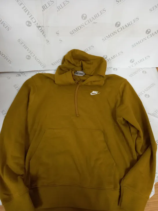 NIKE MUSTARD LIGHT WEIGHT HOODIE - M